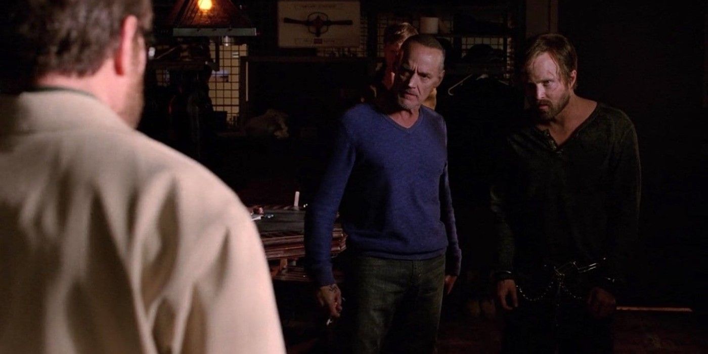 Walt shows up to rescue Jesse at Jack Welker's compound in Breaking Bad