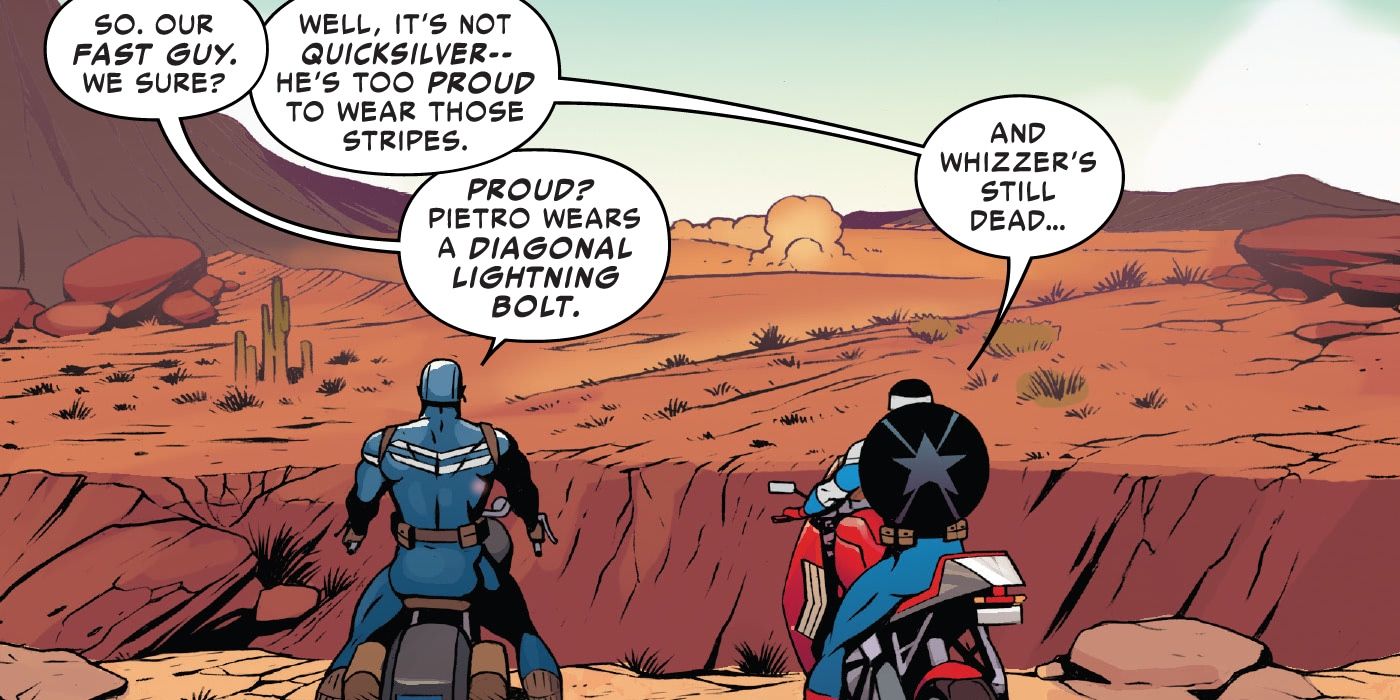 Captain America makes fun of Quicksilver's costume