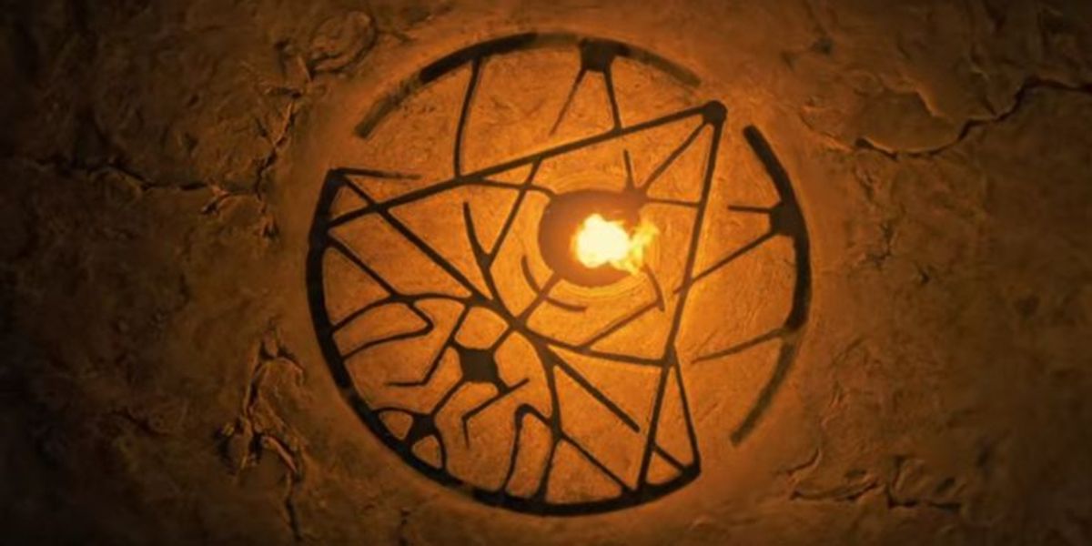 Devil summoning circle in Fear Street trilogy