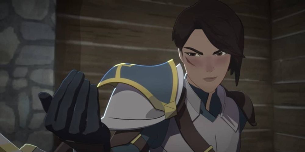 Amaya gives a hand signal command in The Dragon Prince