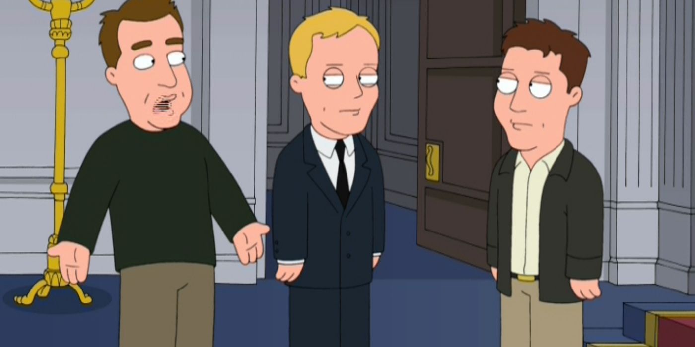 Jason Segel, Neil Patrick Harris, and Josh Radnor playing themselves in Family Guy