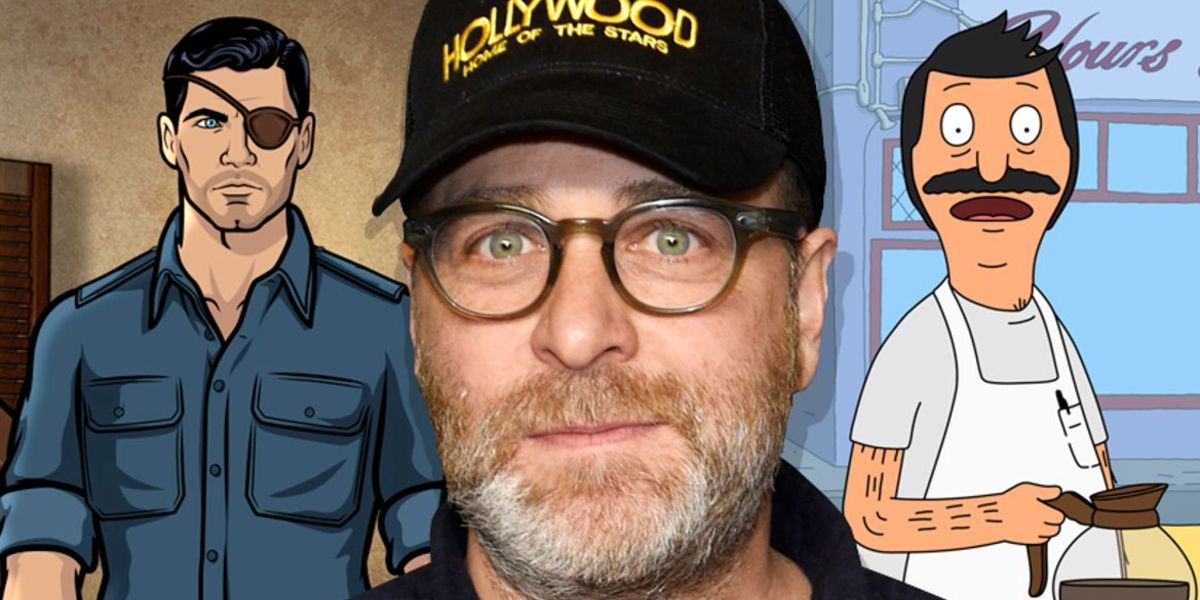Voice actor H. Jon Benjamin between his two most famous roles Sterling Archer from Archer and Bob Belcher from Bob's Burgers