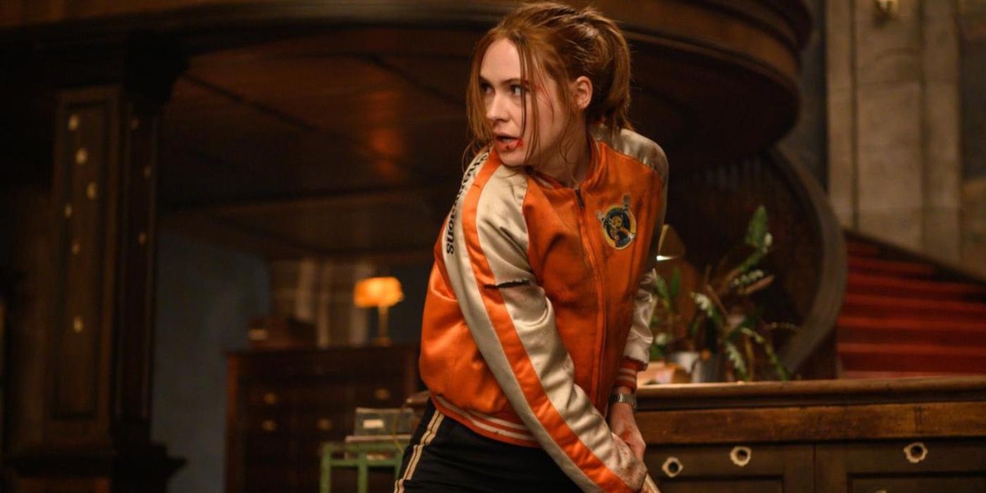 Karen Gillian in the 2021 film Gunpowder Milkshake
