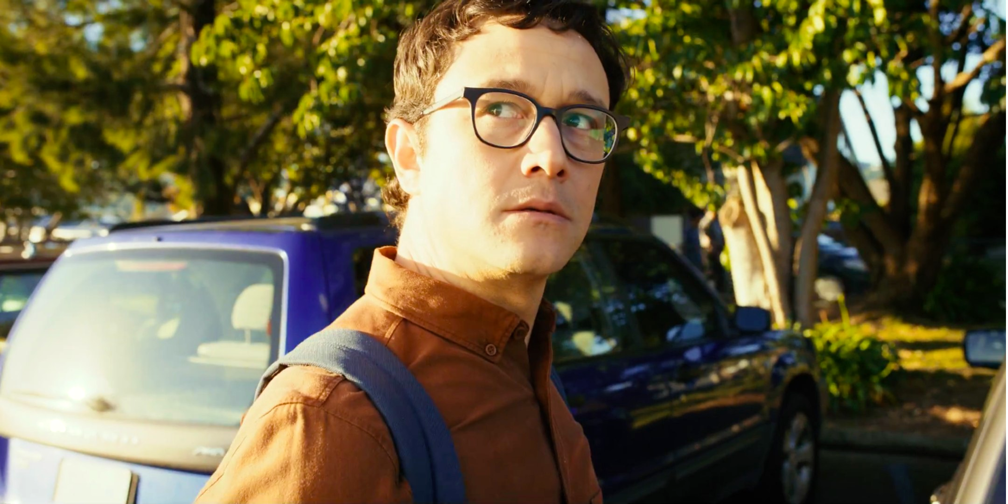 Josh looking back over his shoulder in Mr Corman