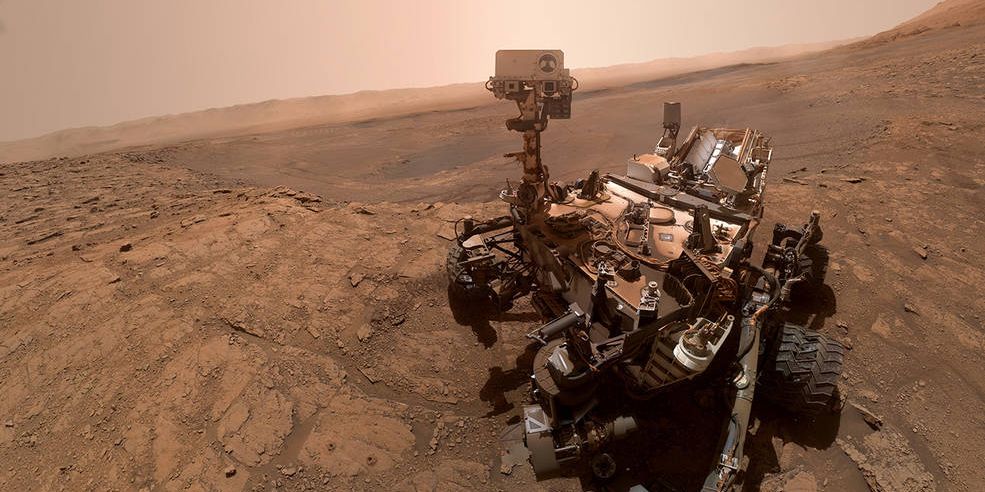 Curiosity rover taking a selfie on Mars