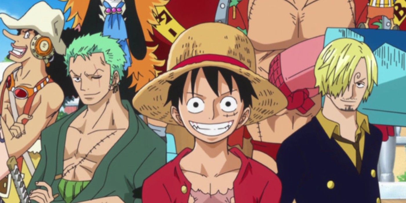 Characters from One Piece in a poster