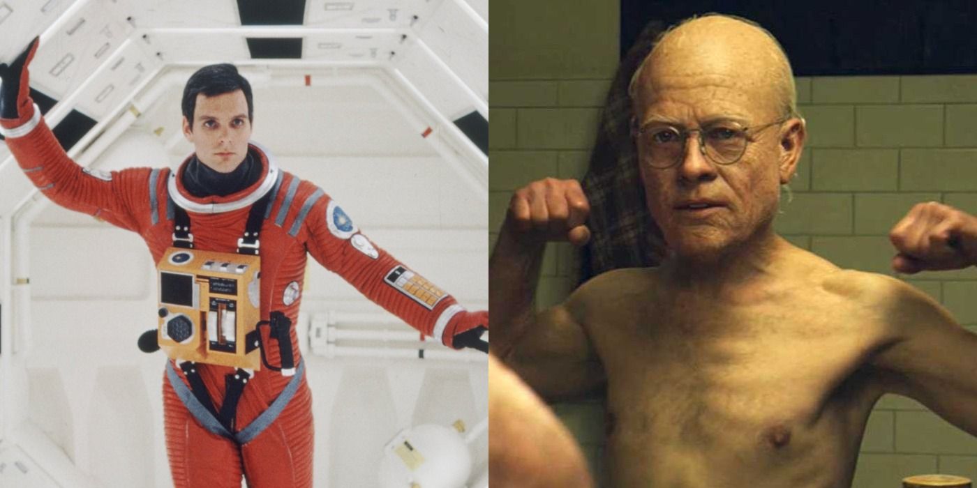 Split image of 2001 A Space Odyssey and The Curious Case of Benjamin Button.