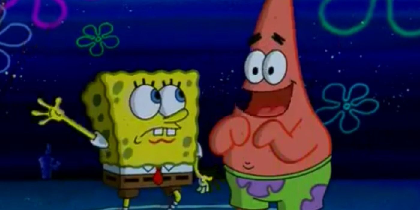 SpongeBon and Patrick talking in SpongeBob SquarePants