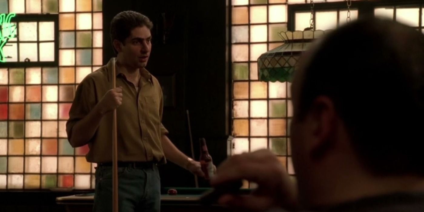 Chris playing pool in The Sopranos