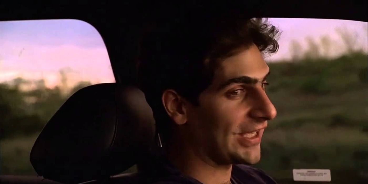 Christopher driving and talking to Tony in The Sopranos.