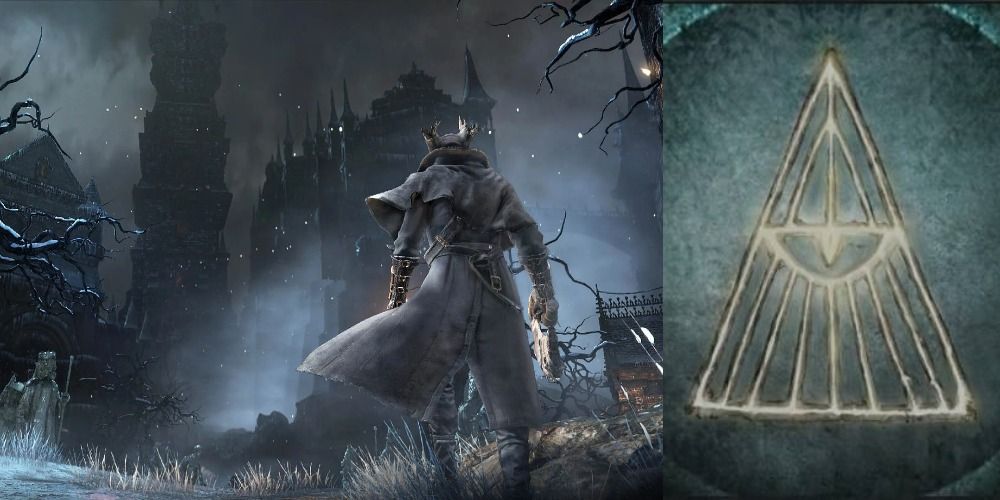 Split iamge of Bloodborne promotional art and the Radiance Rune.