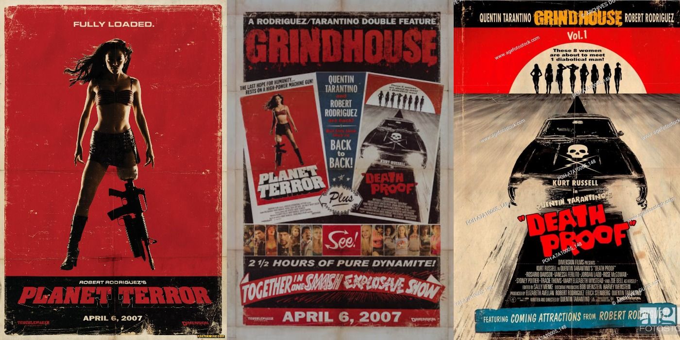 Grindhouse Movie Posters side by side.