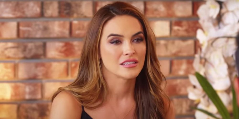 Chrishell looking serious on Selling Sunset