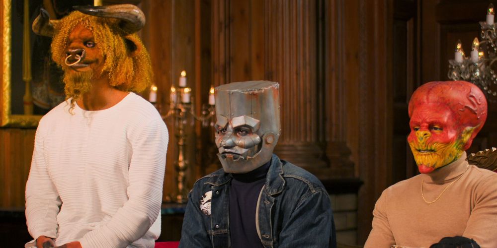 Bull, Tin Man and Alien wait for their suitor's decision in Sexy Beasts