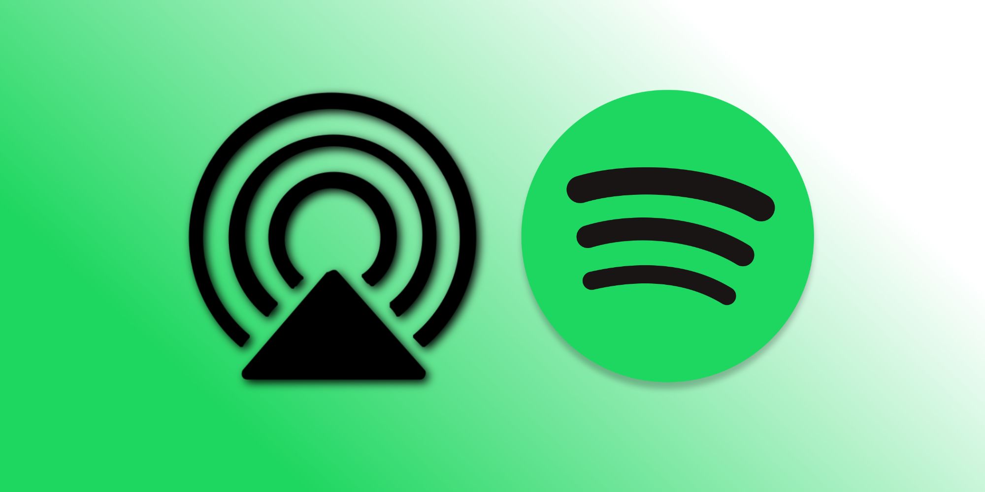 Icons for AirPlay and Spotify
