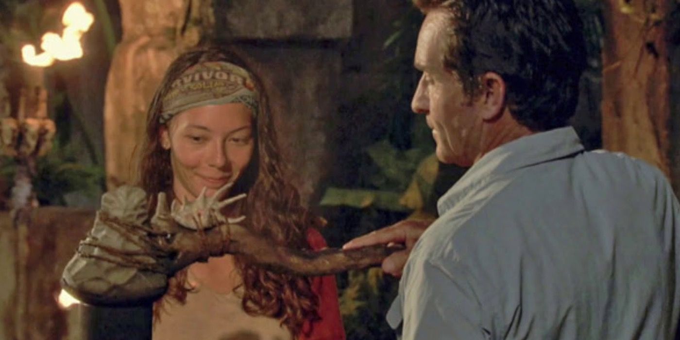 Gabby Pascuzzi getting her torch snuffed on Season 37 of Survivor