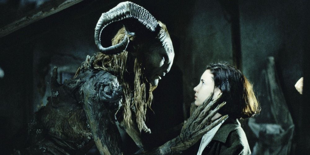 the Faun stroking a young girl's face in Pan's Labyrinth