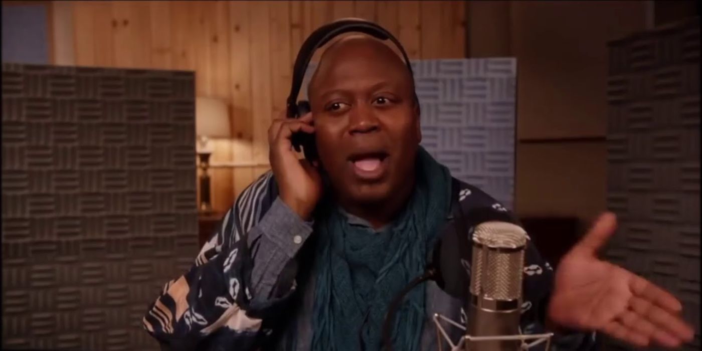 Titus in a recording booth on Unbreakable Kimmy Schmidt
