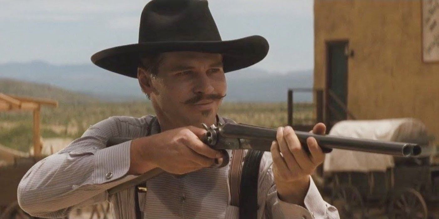 Doc Holidays trains a gun in Tombstone