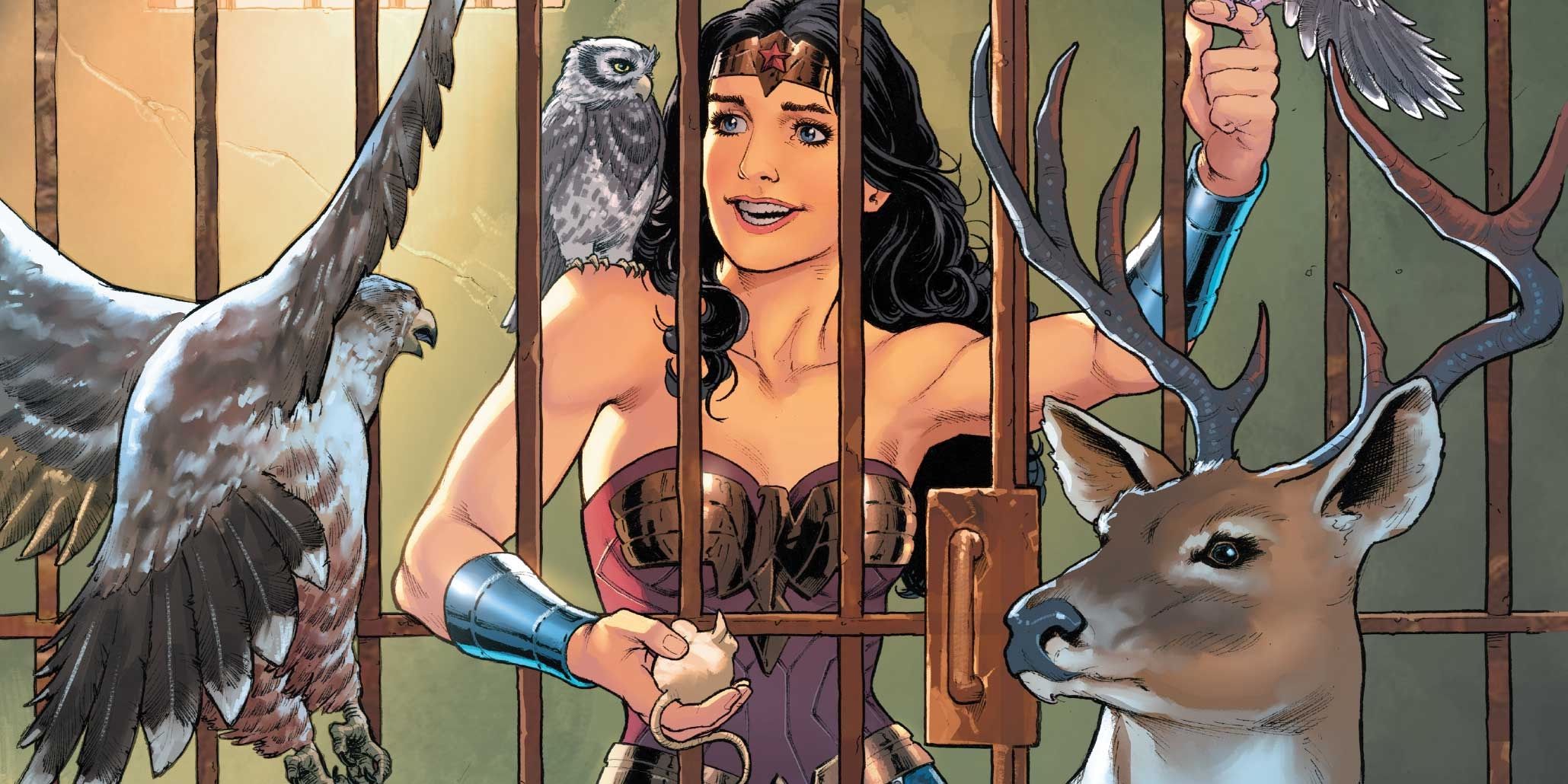 Wonder Woman with animals