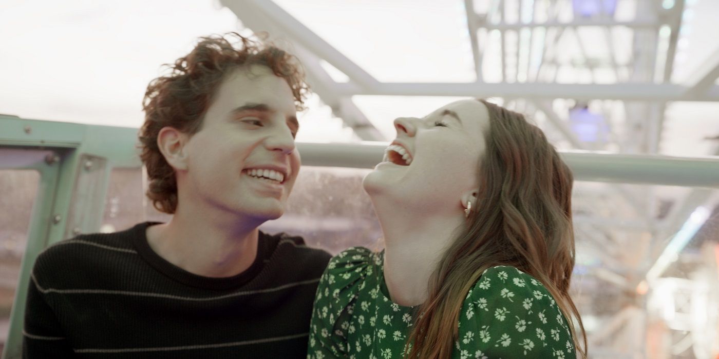 Evan and Zoe laugh while riding a Ferris Wheel in Dear Evan Hansen