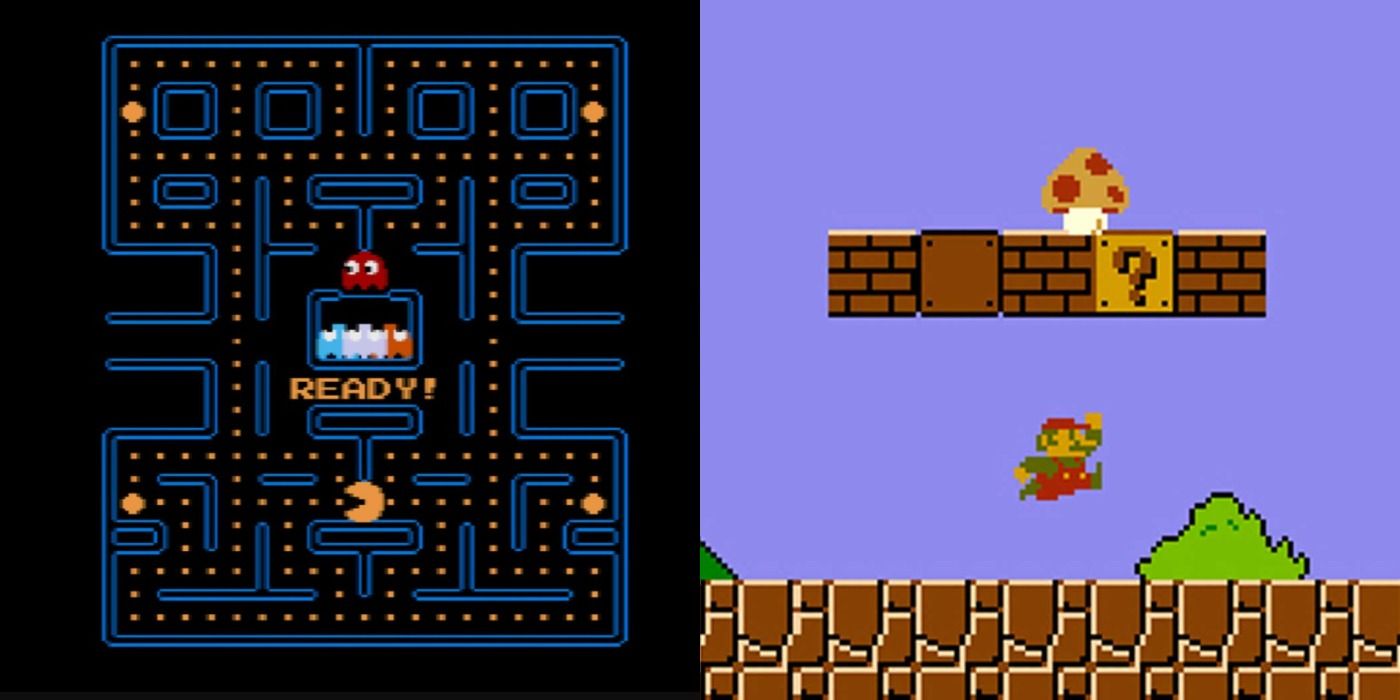 Two side by side images of 80s video games available on Switch.