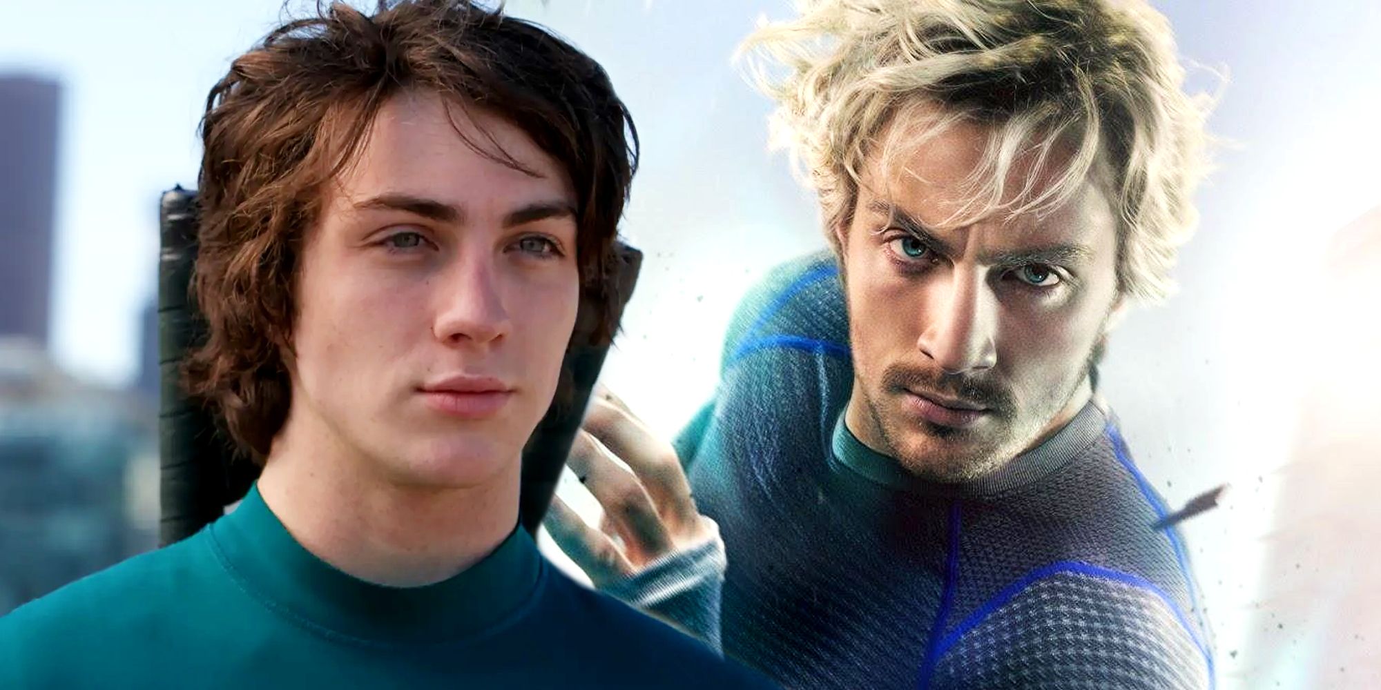Aaron Taylor-Johnson as Dave Lizewski in Kick-Ass and Quicksilver in Avengers Age of Ultron