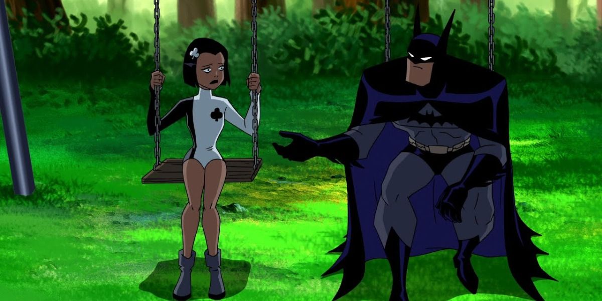 Ace with Batman on swings in Justice League Unlimited.