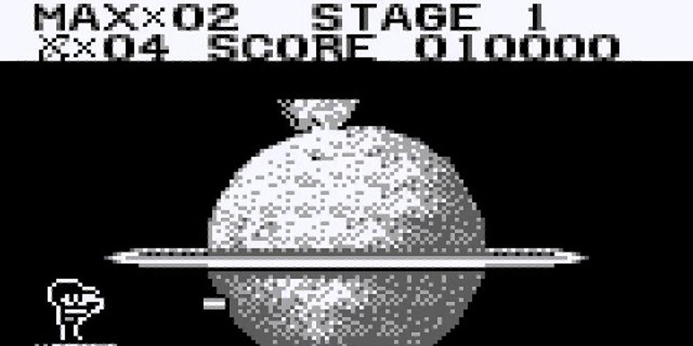 Screenshot of Adventures of Star Saver on the original Game Boy.