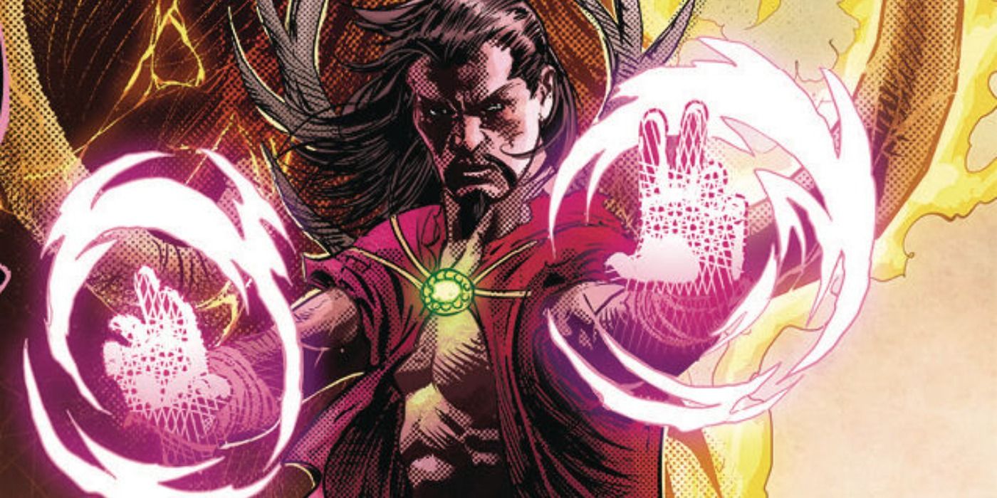 Agamotto uses his powers as the Sorcerer Supreme in Marvel Comics.