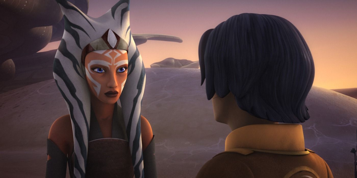 Ahsoka Tano and Ezra discuss the Force at Chopper Base in Star Wars Rebels