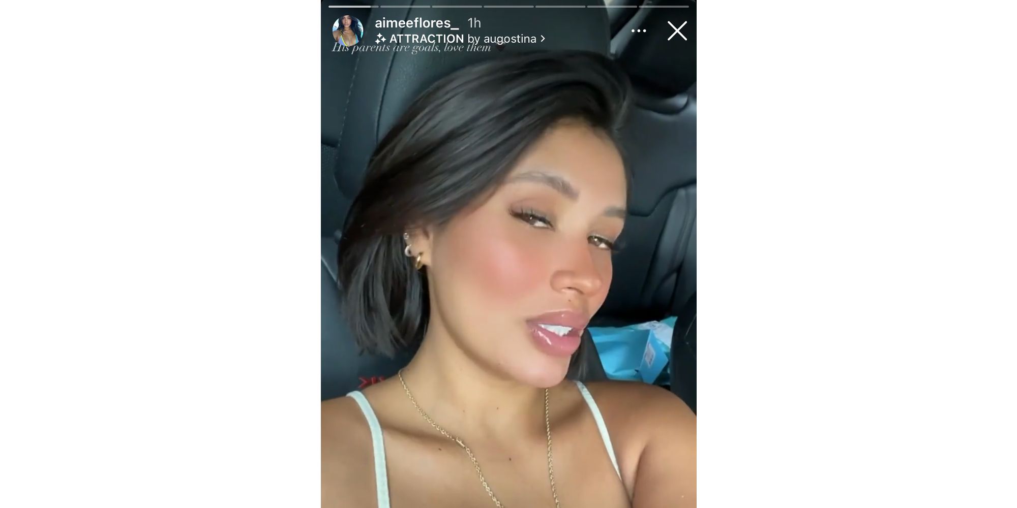 Aimee Flores from Love Island USA season 3 talks about being with Wes Ogsbury's family via Instagram Story