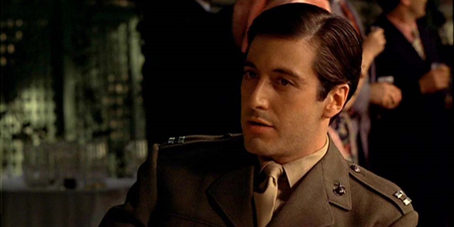 Michael wearing his army uniform in The Godfather