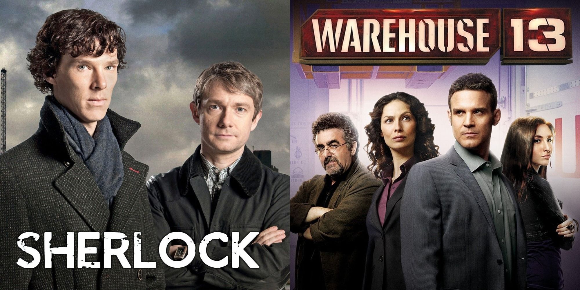 An image of John and Sherlock in Sherlock and the cast of Warehouse 13