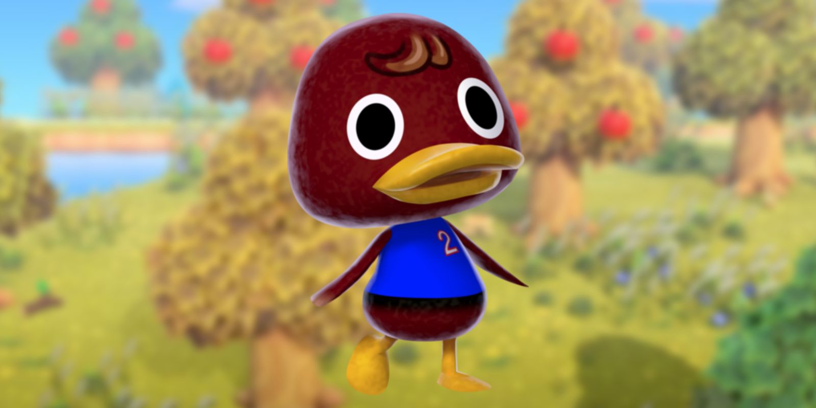 Bill against an autumnal background in Animal Crossing New Horizons