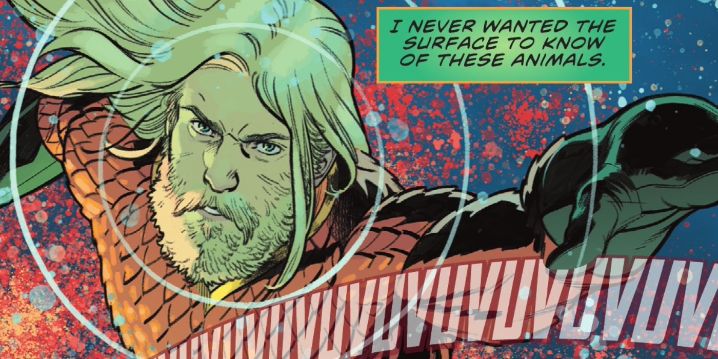 Aquaman revealing he&rsquo;s keeping the existence of the Volcano Squid a secret