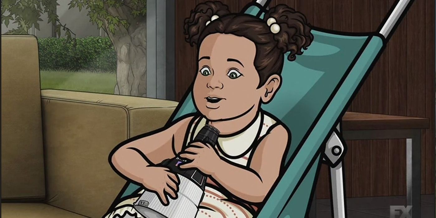 Abbiejean Kane-Archer in her stroller in Archer