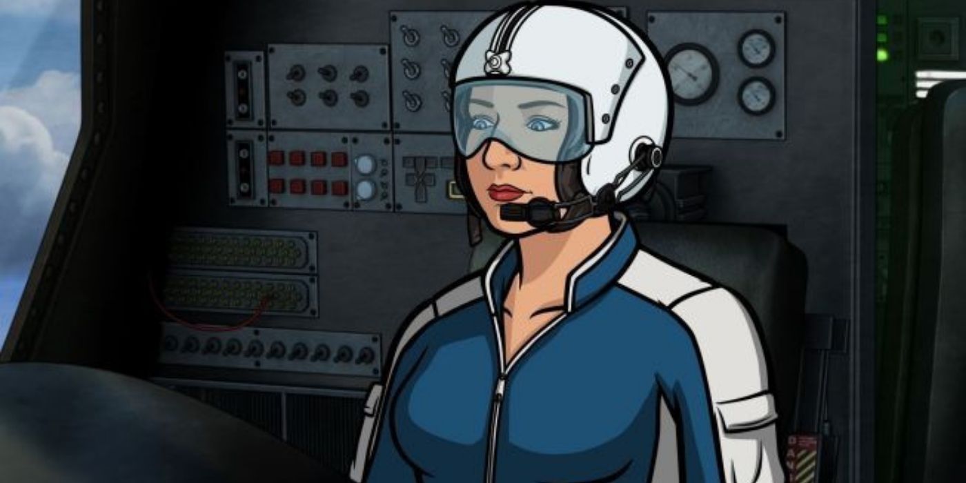 Tiffy piloting a plane in Archer