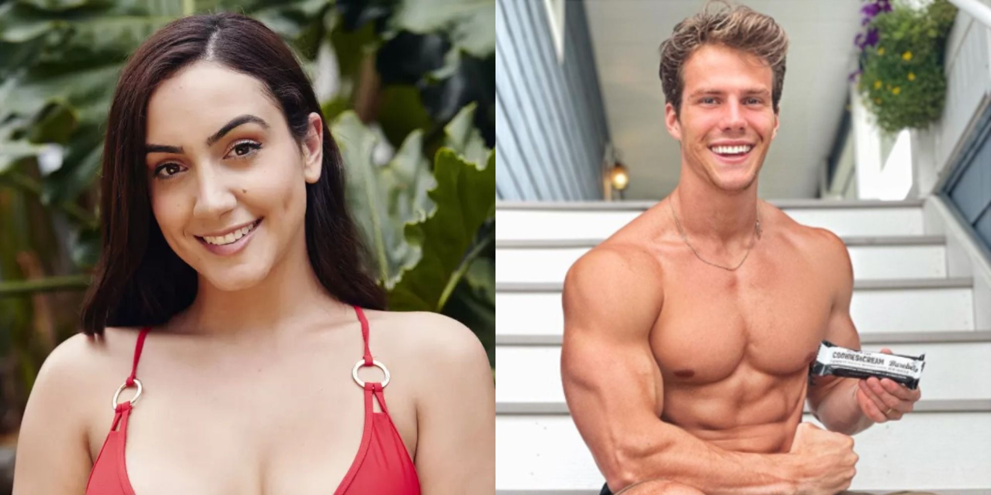 Split image showing Maria Elizondo and Michael Dean Johnson from Are You The One