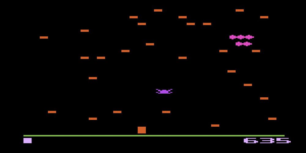 Screenshot of the classic Atari game Centipede.