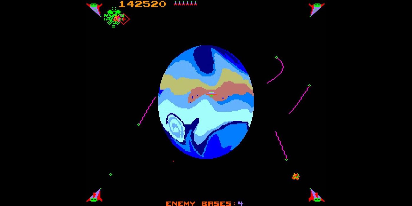 Screenshot of the classic arcade game Atari Force Liberator.