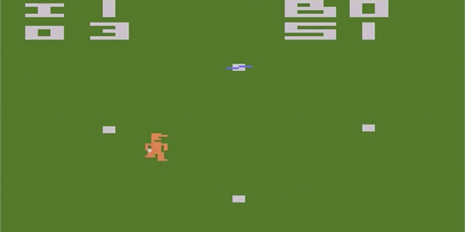 Screenshot of the classic Atari game Home Run.