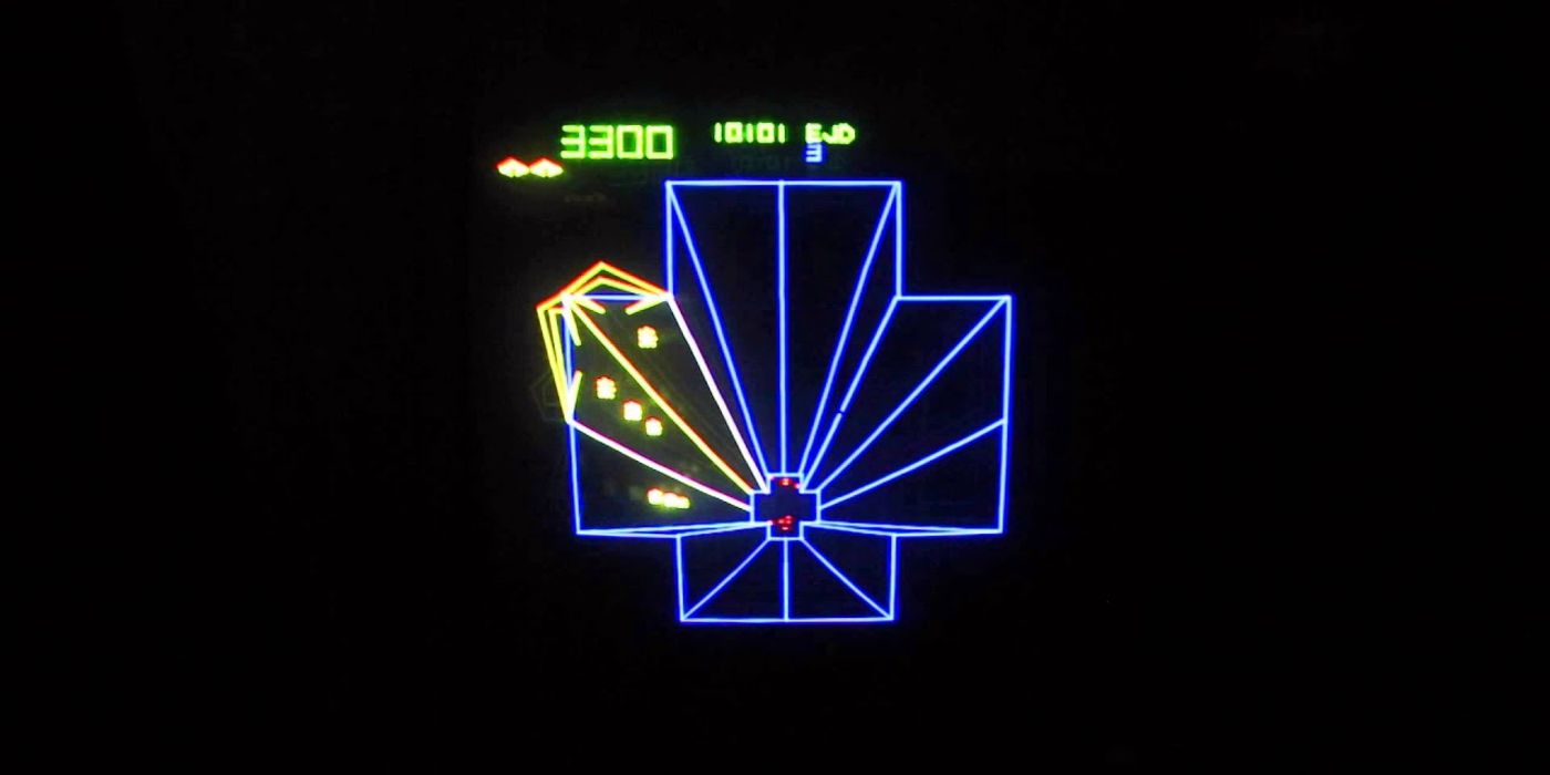 Screenshot of the Atari arcade game Tempest.