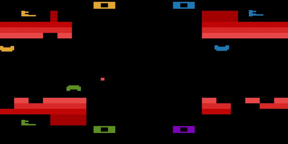 Screenshot of the classic Atari game Warlords.