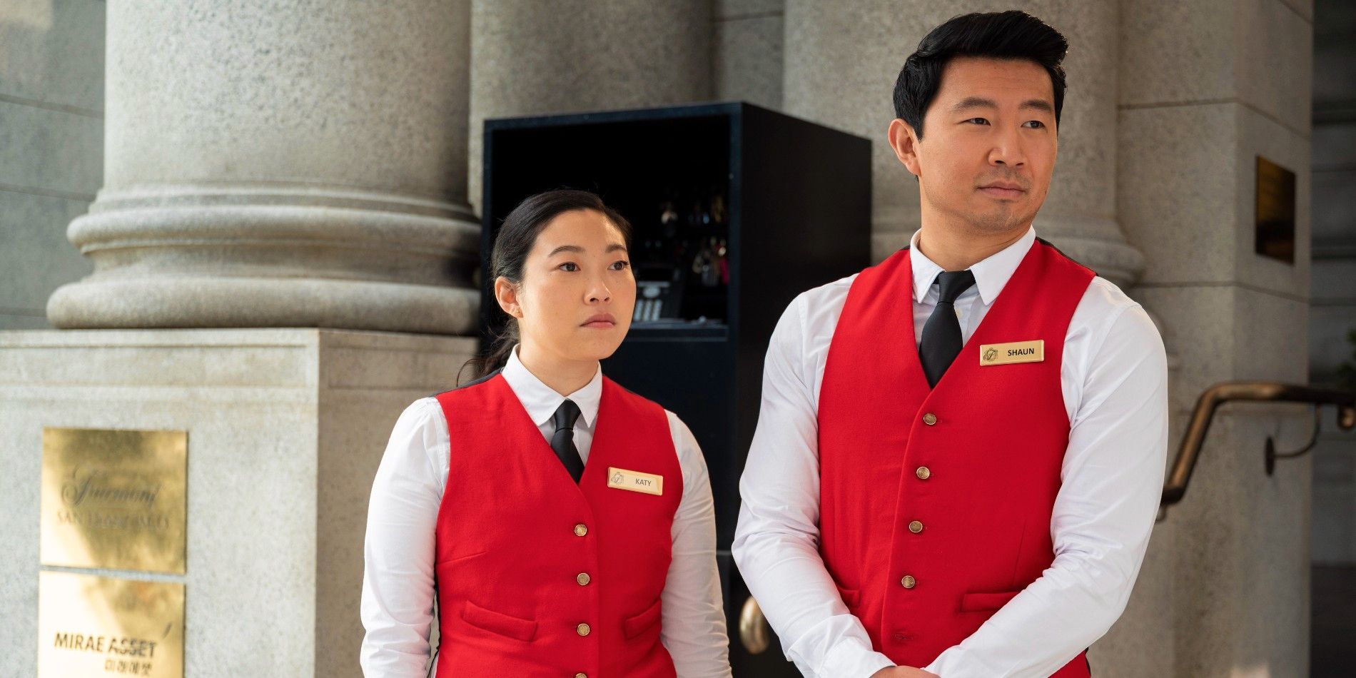 Shang-Chi and Katy serve as valets