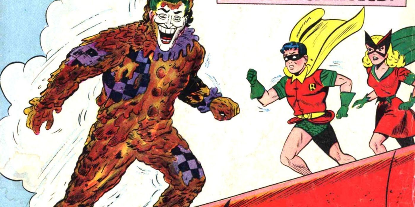 Robin and Batgirl see Joker covered in clay in DC Comics