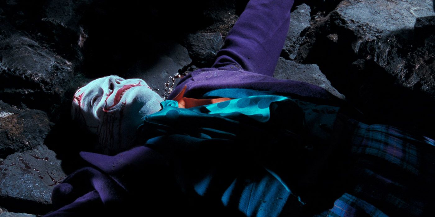 The Joker lies dead after falling off a building in 1989's Batman