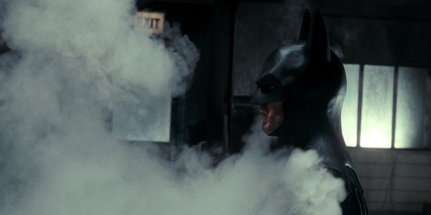 Batman uses a smoke pellet to avoid arrest in 1989's Batman