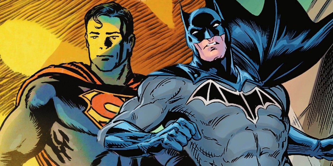 Artwork showing Superman and Batman