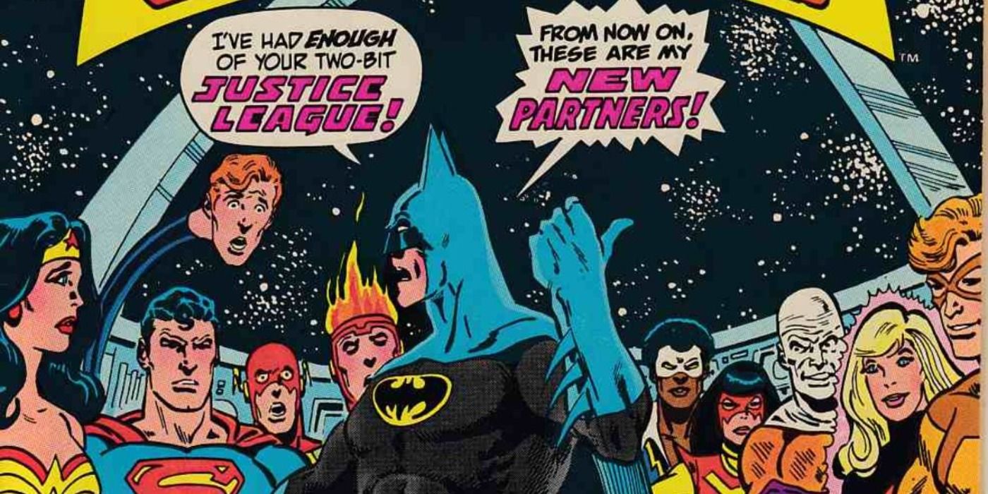 Batman leaves the Justice League to form the Outsiders in DC Comics.